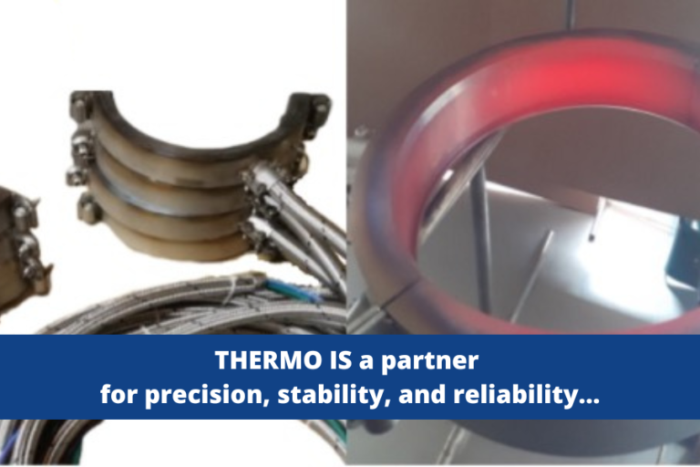 Thermo Est offers high-tech companies its expertise through tailor-made solutions in heating as well as for temperature measurement. All our customized thermal solutions integrate mineral insulation heating cables and thermocouples manufactured in our factory. Our thermal solutions are controlled in-house using extremely precise control procedures to meet the demanding specifications of industries, such as automotive, petrochemical, pharma & biotech analysis, food industry, glass industry, foundries, vacuum industries or following our example: insulated heating collar at very high temperature +950°C for the nuclear industry.